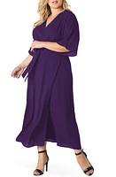 Standards & Practices Short Sleeve Wrap Maxi Dress at Nordstrom,