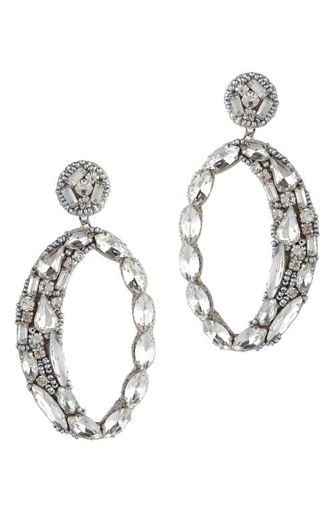 Deepa Gurnani Freida Statement Drop Earrings in Silver at Nordstrom