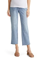 1822 Denim Over the Bump Dad Straight Leg Maternity Jeans Flora at Nordstrom,