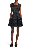 Alaïa Sequin Crinoline Skater Dress Marine/Argent at Nordstrom, Us