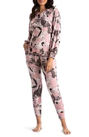 Midnight Bakery Juno Butterfly Hooded Top & Joggers Lounge Set in Pink at Nordstrom, Size X-Large