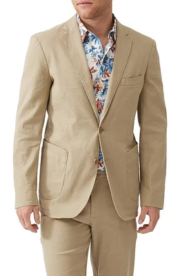 Rodd & Gunn Golden Court Linen Cotton Sport Coat Khaki at Nordstrom,