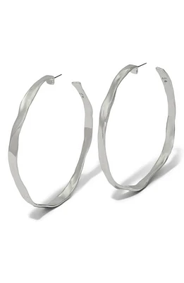 Alexis Bittar Molten X-Large Hoop Earrings in Silver at Nordstrom