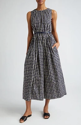 Max Mara Temid Geometric Dot Print Sleeveless Dress in Ultramarine at Nordstrom, Size 6