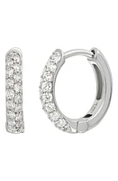 Bony Levy Diamond Hoop Earrings in 18K White Gold at Nordstrom