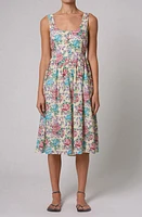 Rolla's Leonie Rosette Print Sleeveless Midi Dress Buttercream at Nordstrom,