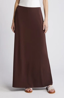 rag & bone Anya Satin Maxi Skirt Chocolate at Nordstrom,