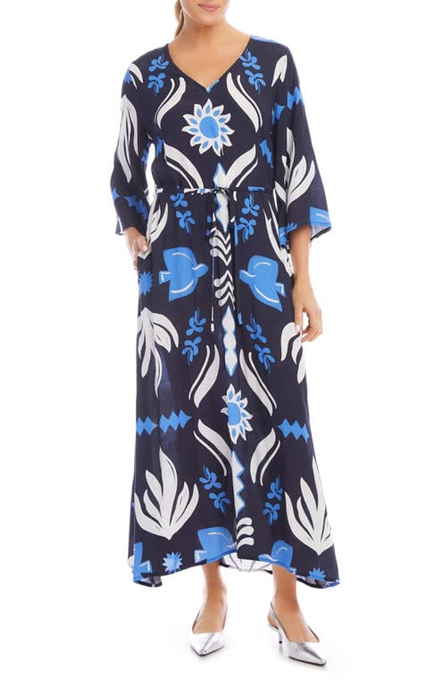 FIFTEEN TWENTY Antonia Printed Maxi Dress Navy Print at Nordstrom,