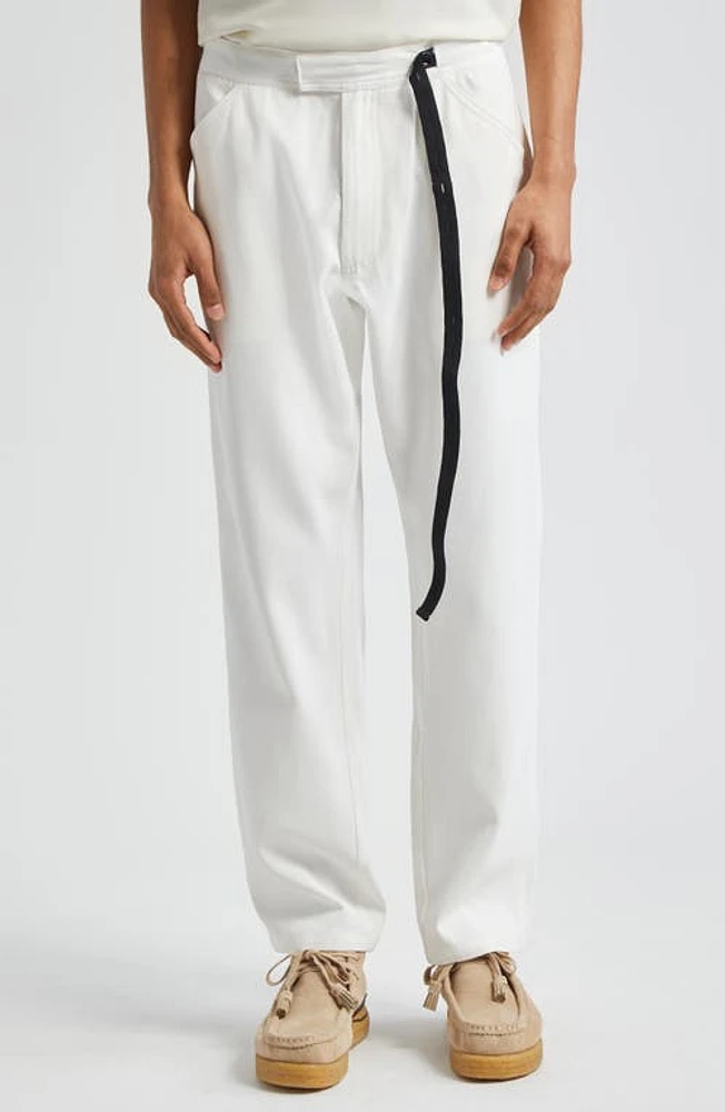 4SDesigns Steve Drawstring Waist Pants Off White at Nordstrom, Us