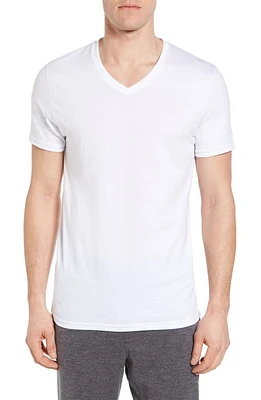 Nordstrom 4-Pack Trim Fit Supima Cotton V-Neck T-Shirts White at Nordstrom,