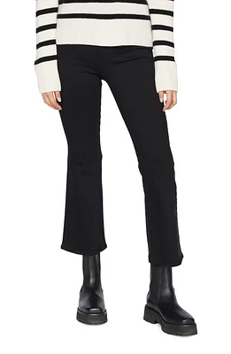 FRAME Jet Set Crop Mini Bootcut Pull-On Jeans Sheen Noir at Nordstrom,