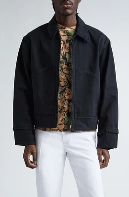 STOCKHOLM SURFBOARD CLUB Cotton Twill Work Jacket Black at Nordstrom,