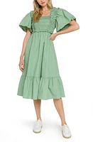 English Factory Ruffle Smocked Cotton Dress at Nordstrom,