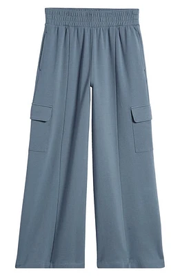 Treasure & Bond Kids' Wide Leg Stretch Cotton Cargo Pants in Blue Mirage at Nordstrom, Size Xl