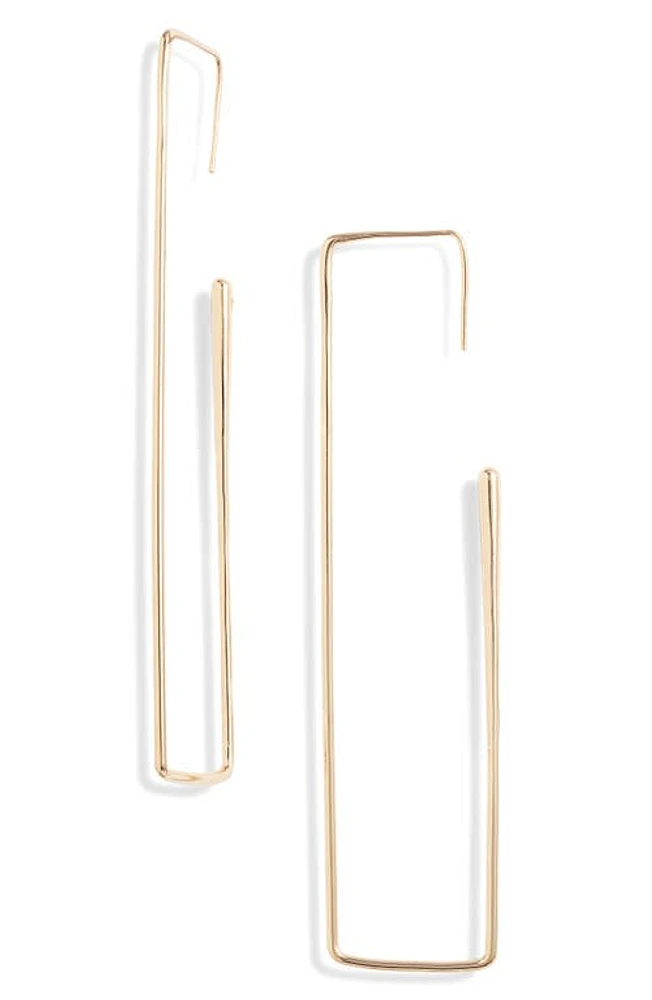 Open Edit Rectangular Hoop Earrings in Gold at Nordstrom