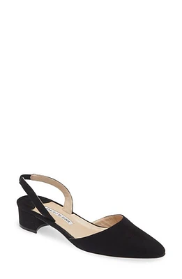 Manolo Blahnik Aspro Block Heel Slingback Suede Pump at Nordstrom