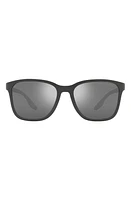 PRADA SPORT 57mm Polarized Sunglasses in Grey Rubber/dark Grey Sivler at Nordstrom