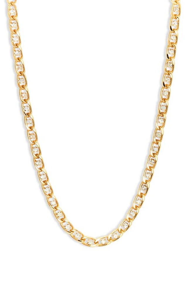 MIRANDA FRYE Jules Cubic Zirconia Curb Chain Necklace in Gold at Nordstrom