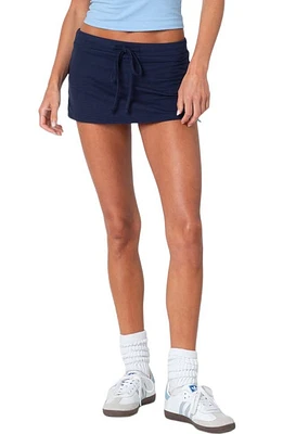 EDIKTED Bayside Drawstring Microskort Navy at Nordstrom,