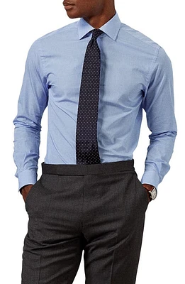 Ralph Lauren Purple Label Aston Mini Gingham Cotton Poplin Button-Up Shirt Sky Blue And White at Nordstrom,