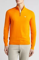 Reiss x McLaren Formula 1 Team Collection Hatch Quarter Zip Wool Sweater Papaya at Nordstrom,