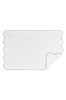 Matouk Cairo Scallop Trim Cotton Tub Mat in Light Blue at Nordstrom, Size Bath Mat