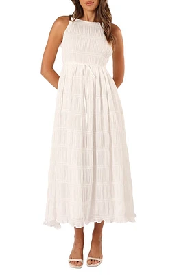 Petal & Pup Ema Shirred Maxi A-Line Dress White at Nordstrom,