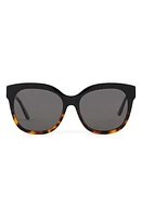 DIFF Maya 56mm Polarized Round Sunglasses in Black Multi at Nordstrom