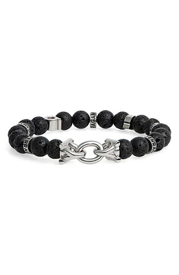 Salvatore Ferragamo Stone Bead Bracelet in Lava Stone at Nordstrom