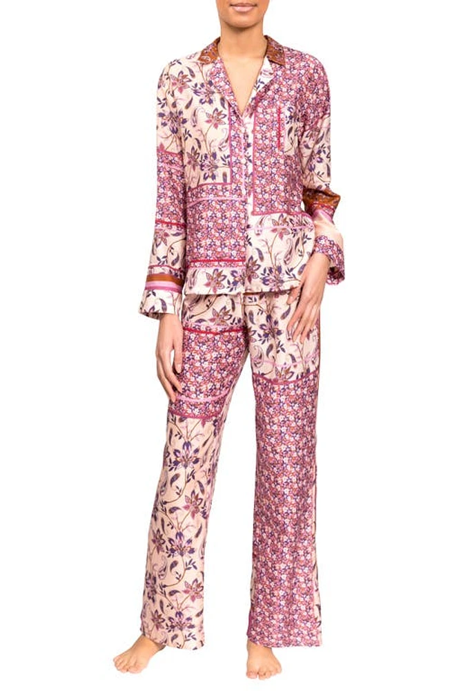 Everyday Ritual Allison Angela Floral Cotton & Silk Pajamas Blush English Garden at Nordstrom,