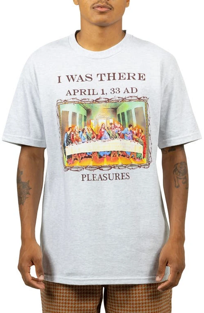 PLEASURES Supper Graphic T-Shirt in Ash Grey at Nordstrom, Size Small