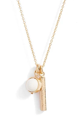 SOKO Safiri Charm Necklace in Gold/White at Nordstrom