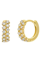 Bony Levy Rita Diamond Huggie Hoop Earrings in 18K Yellow Gold at Nordstrom