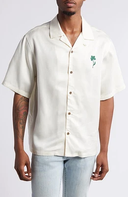 PacSun Pacific Palisades Lyocell Camp Shirt Cream at Nordstrom,