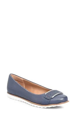 Comfortiva Rhoda Buckle Flat Midnight Navy at Nordstrom,