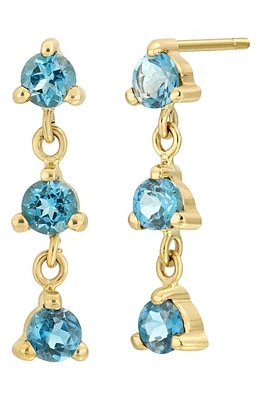 Bony Levy Semiprecious Stones Drop Earrings in 14K Yg London Blue Topaz at Nordstrom