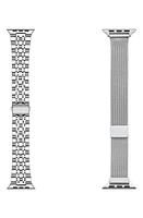 The Posh Tech 2-Pack Stainless Steel Apple Watch Watchbands in Silver /Silver at Nordstrom