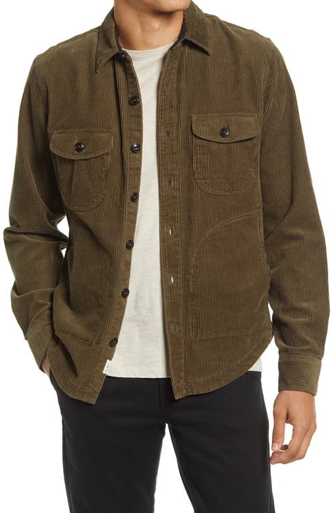 HIROSHI KATO Corduroy Jacket Military Green at Nordstrom,