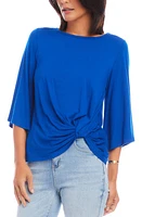 Karen Kane Twist Front Flare Sleeve Jersey Top in Sapphire Blue at Nordstrom, Size X-Large