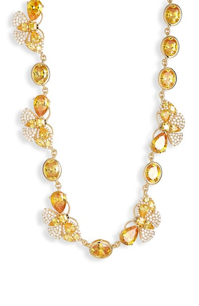 Judith Leiber Crystal Butterfly Necklace in Yellow at Nordstrom