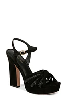 Veronica Beard Flavia Ankle Strap Platform Sandal in Black at Nordstrom, Size 5