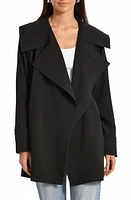 Avec Les Filles Drape Trench Coat Black at Nordstrom,