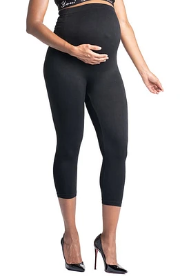 Preggo Leggings Mom's Night Out Maternity Crop Black at Nordstrom,