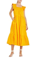 English Factory Ruffle Detail Midi Dress at Nordstrom,