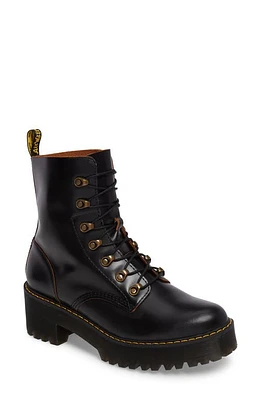 Dr. Martens Leona Heeled Boot Black Smooth at Nordstrom,