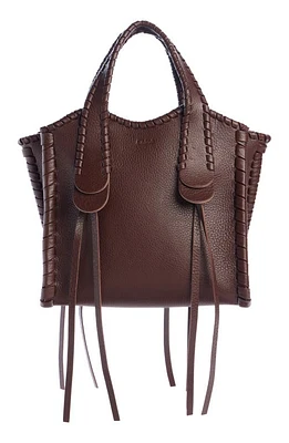 Chloé Mini Mony Grained Leather Crossbody Bag in Chocolate 25C at Nordstrom