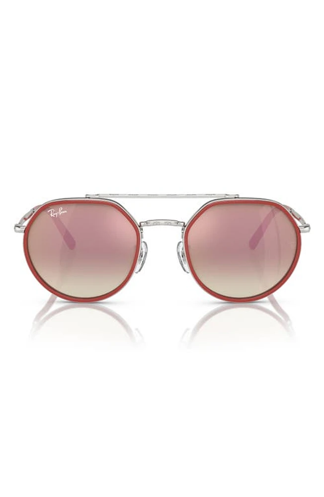 Ray-Ban 53mm Irregular Sunglasses in Silver at Nordstrom