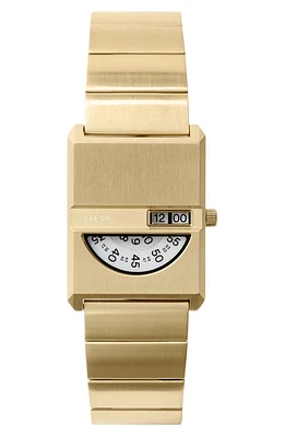 BREDA Pulse Tandem Stainless Steel Bracelet Watch, 26mm in Gold at Nordstrom