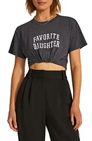 Favorite Daughter Collegiate Crop Graphic Tee at Nordstrom,