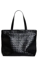 Bottega Veneta Large Classic Intrecciato Leather Tote in 8803 Black/Silver at Nordstrom